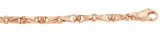 14k Rose Gold Handmade Fashion Link Bracelet 7" 5mm 17 grams - Rose,7"