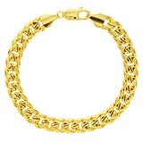 Italian 14k Yellow Gold Hollow Miami Cuban Chain Bracelet 8" 8.7mm 17 grams - 8" 17 grams