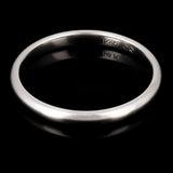 14k White Gold Comfort Fit Plain Wedding Band Ring 2mm Size 5 - White,2mm Ring Size 5