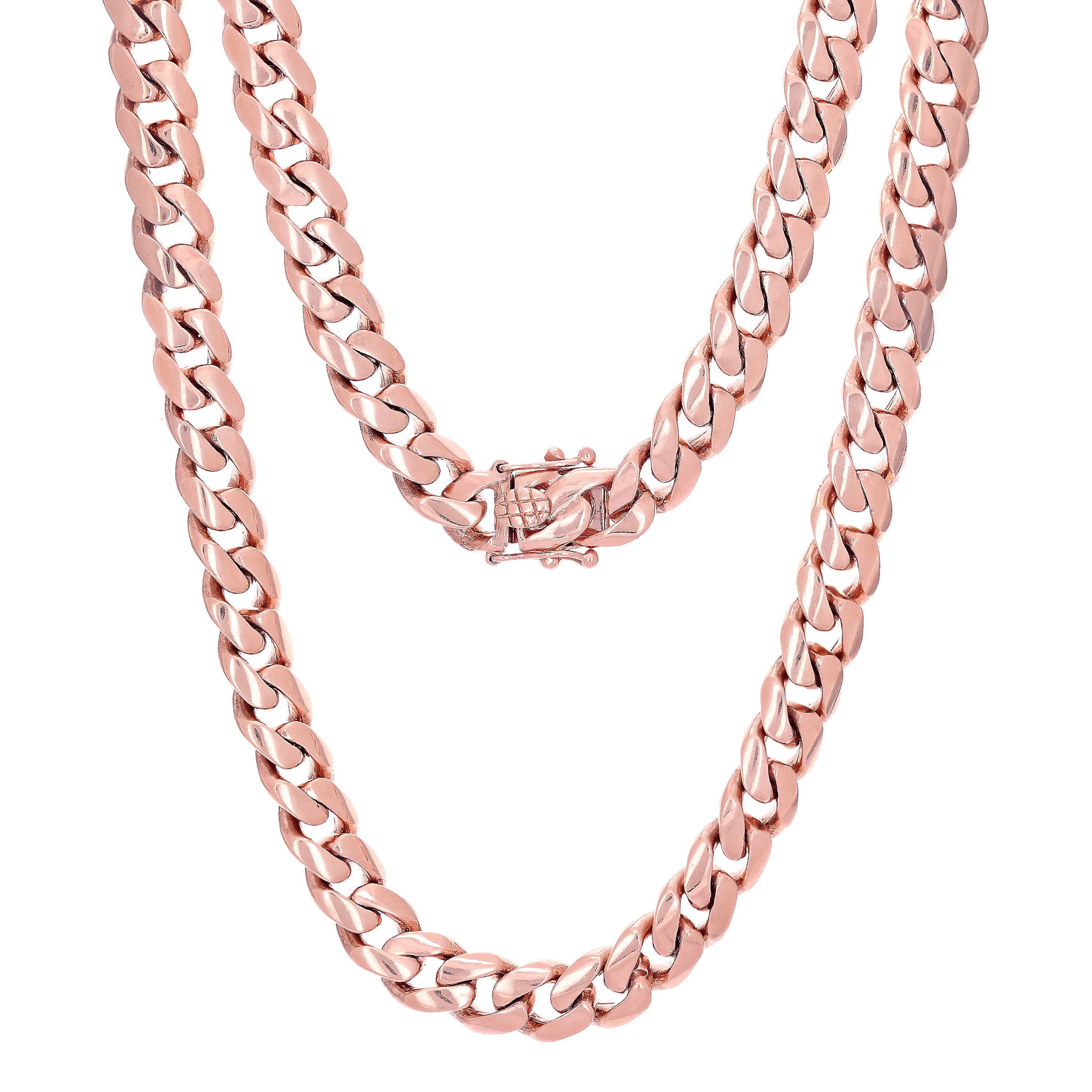 10k Rose Gold Solid Heavy Miami Cuban Chain Necklace 22" 10mm 142.3 grams