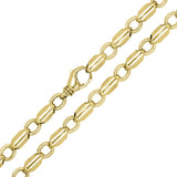 10k Yellow Gold Handmade Fashion Link Chain Necklace 18" 8mm 63.6 grams - Yellow,18"