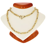 14k Yellow Gold Solid Nugget Link Necklace 18" 4mm 23 grams