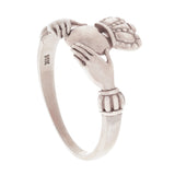 14k White Gold Irish Claddagh Love Friendship Ring Size 5 - White,Ring Size 5