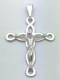 925 Sterling Silver Christian Jesus Christ Catholic Crucifix Cross Pendant