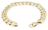 10k Yellow Gold Solid Flat Cuban Curb Link Chain Bracelet 8" 9mm 15.1 grams - Yellow,8"