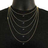 Italian 14k Yellow Gold Rolo Chain Necklace 1mm 16" 1.2 grams - 16",1 mm 1.2 grams