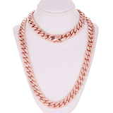 10k Rose Gold Solid Heavy Miami Cuban Chain Link Necklace 26" 10 mm 168.1 grams with Box Clasp - Rose,26"