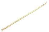 14k Yellow Gold Nugget Bracelet Adjustable 7.5" 5.5mm 12.5 grams - 7.5"