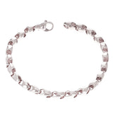 14k White Gold Solid Handmade Fashion Link Bracelet 7.5" 5.3mm 12.8 grams - White,7.5" 12.8 grams