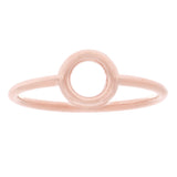 14k Rose Gold Bright Polished Open Circle Stackable Ring Size 7 - Rose