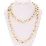 10k Yellow Gold Solid Handmade Link Heavy Rolo Chain Necklace 22" 8mm 81.9 grams - 22" 81.9 grams