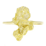 14k Yellow Gold Free Form Nugget Ring Size 5 - Yellow,Ring Size 5