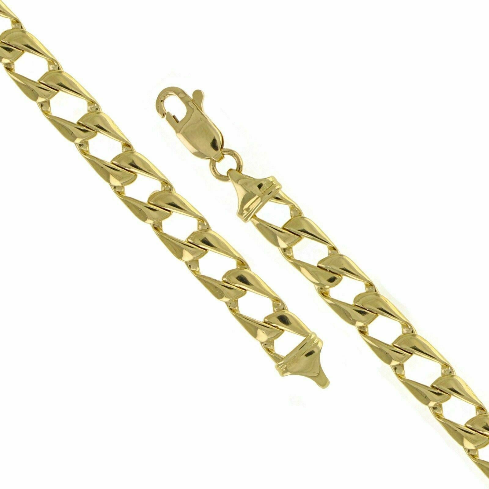 14k Yellow Gold Solid Flat Cuban Chain Necklace 24" 6.3mm 38grams - Yellow,24"