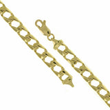 14k Yellow Gold Solid Flat Cuban Chain Necklace 24" 6.3mm 38grams - Yellow,24"