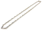 10k White Gold Fancy Link Chain Necklace 28" 5mm - White,28"