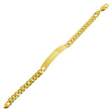 14k Yellow Gold Solid Curb Cuban Link Chain ID Bracelet 8" 10.2mm 22.5 grams