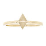 14k Yellow Gold Geometric Triangle Stackable Ring 2.1 grams Size 6.5 - Yellow