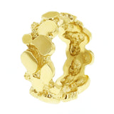 10k Yellow Gold Solid Chunky Nugget Eternity Ring Size 6- 8.9mm 7.2 grams - Ring Size 6 7.2 grams