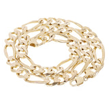 Men's 14k Yellow Gold Figaro Chain Necklace Heavy Solid Gold 20" 14mm 140 grams - 20"