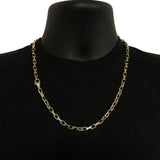 10k Yellow Gold Solid Handmade Rectangle Link Chain Necklace 20" 5mm 37 grams - 20" 37 grams