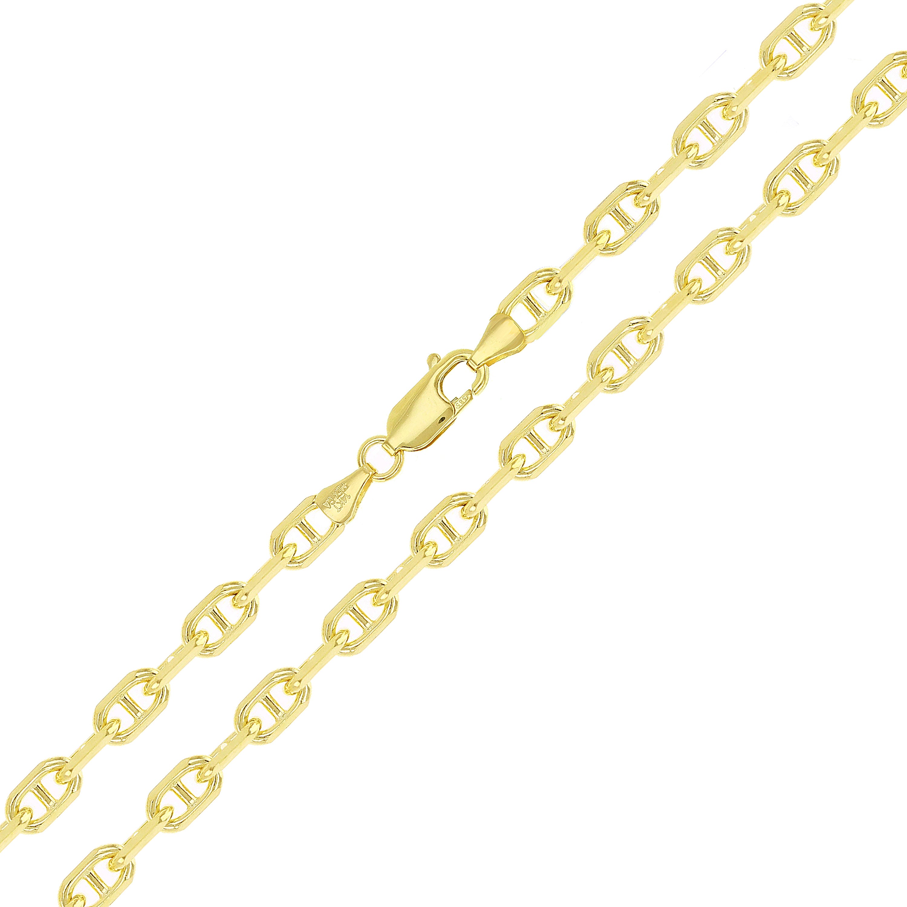 Italian 14k Yellow Gold Mariner Chain Chain Necklace 20" 5 mm 33.2 grams - 20" 33.2 grams