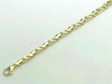 Men's 14k Yellow Gold Handmade Fashion Link Bracelet 8" 4.7mm 20.9 grams - 8"