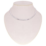 Women's Italian 14k White Gold Omega Necklace Choker 16" 5mm 27.7 grams - 27.7 grams