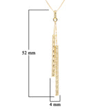 Italian 14k Yellow Gold Diamond-Cut Tube Gold Bar Necklace 18" 1.7 grams