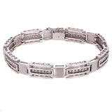 Men's 14k White Gold 1.98ctw Diamond Watch Link Bracelet 8" 10.8mm 38.7 grams - White  8"  10.8mm  1.98ctw  38.7grams