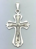 925 Sterling Silver Christian Jesus Christ Catholic Crucifix Cross Pendant