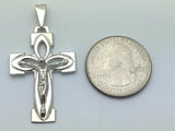 925 Sterling Silver Christian Jesus Christ Catholic Crucifix Cross Pendant