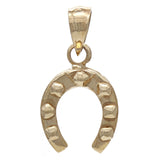 14k Yellow Gold Horse Shoe Lucky Charm Pendant 2 grams - Yellow