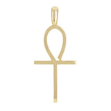 14k Yellow Gold ANKH Cross Religious Charm Pendant 1.8" 4.1 grams