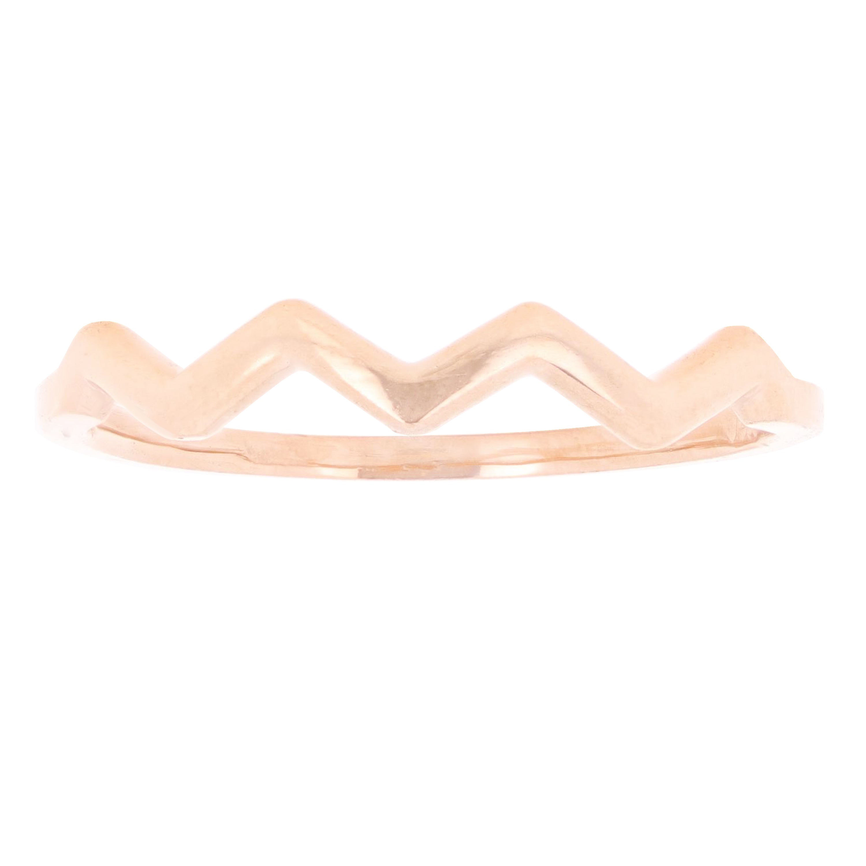 14k Rose Gold Stackable Wave Ring 1.4 grams Size 6.75 - Rose