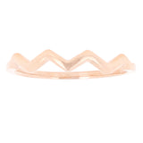 14k Rose Gold Stackable Wave Ring 1.4 grams Size 6.75 - Rose