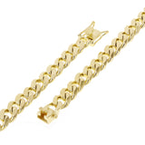 Men's 10k Yellow Gold Solid Miami Cuban Link Bracelet 7" 8mm 25.5 grams - 7"