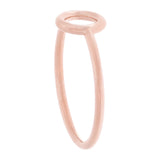 14k Rose Gold Bright Polished Open Circle Stackable Ring Size 7 - Rose