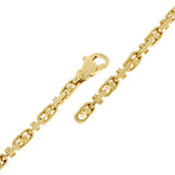 14k Yellow Gold Solid Handmade Fashion Link Bracelet 7" - 9" 4.3mm
