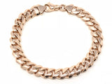 14k Rose Gold Miami Cuban Chain Bracelet 8.75" 9.7mm 54.8 grams