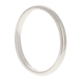 14k White Gold Comfort Fit Plain Wedding Band Ring 2mm Size 5 - White,2mm Ring Size 5