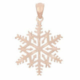 14k Rose Gold Winter Snow Flake Charm Pendant 1.5 grams - Rose