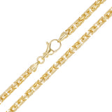 Italian 14k Yellow Gold Solid Round Byzantine Chain Necklace 22" 4.3mm 55.3 gram - 22"
