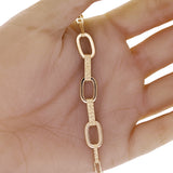 Italian 14k Yellow Gold Oval Links Necklace, Bracelet & Earrings Set 22.1 grams