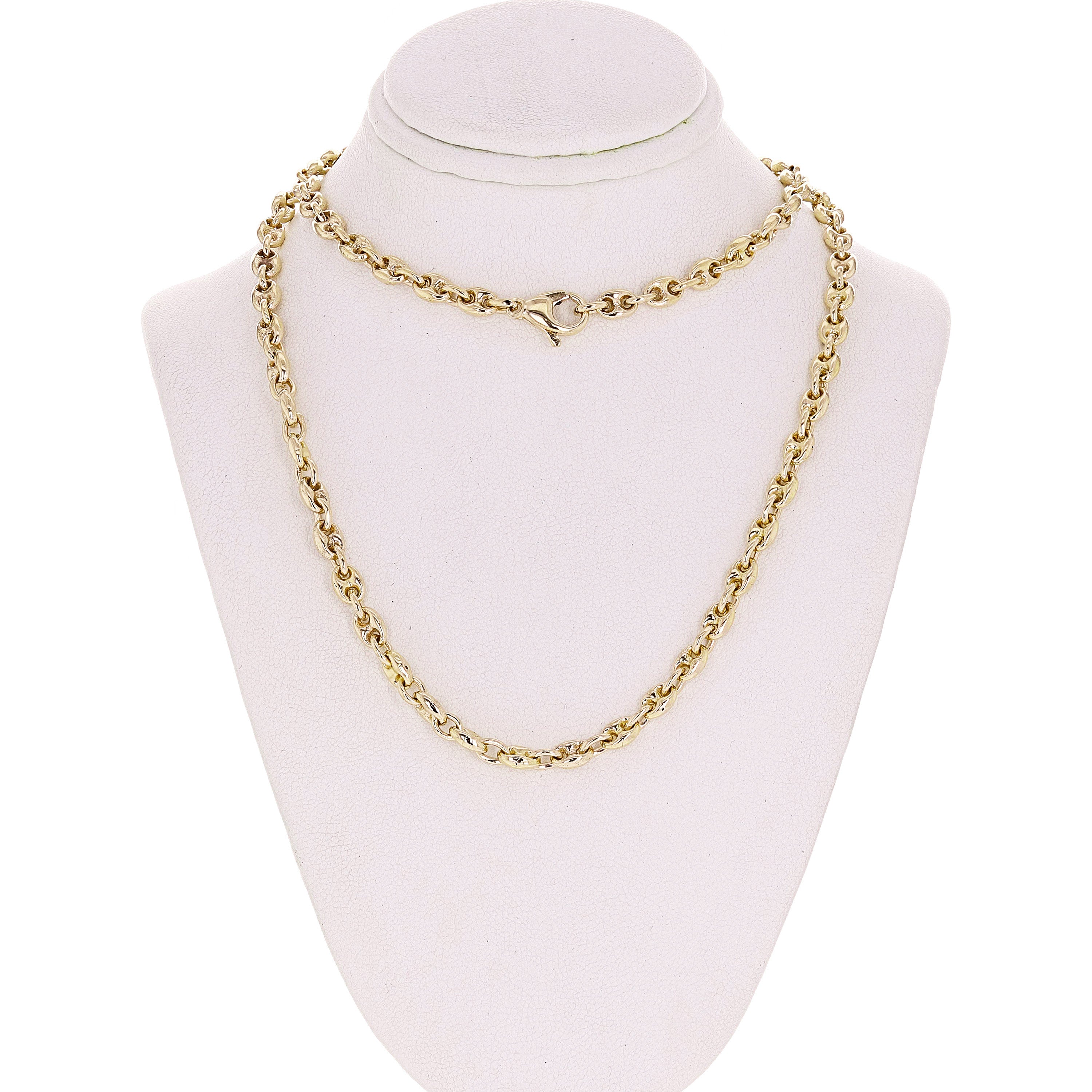 10k Yellow Gold Solid Gucci Mariner Link Chain Necklace 23" 4.9mm 31.5 grams - Yellow,23"