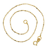 Italian 14k Two-Tone Gold Ball Bead Charm Anklet Bracelet 10" 1.2mm 1.5 grams