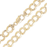Men's 10k Yellow Gold Solid Flat Cuban Chain Link Necklace 22" 11.5mm 55 grams - 22"
