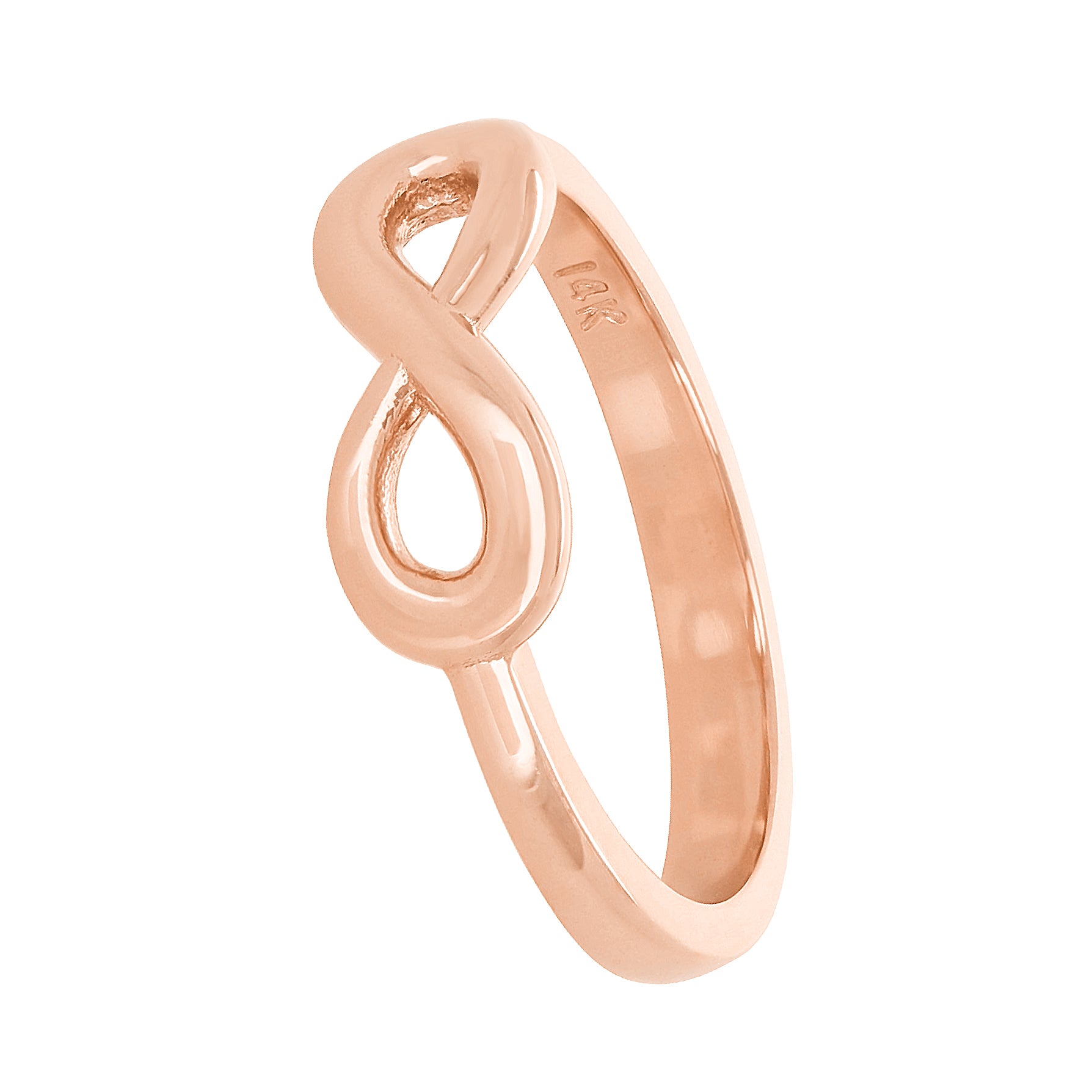 14k Rose Gold Infinity Ring Size 7 - Rose