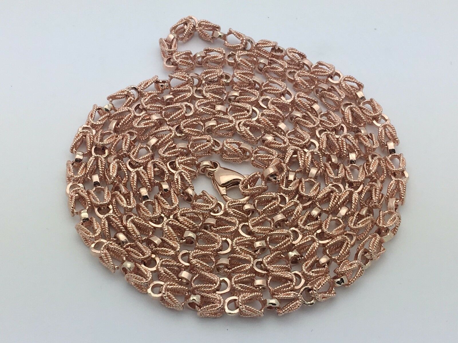 14k Rose Gold Handmade Fashion Link Necklace 20" 5mm 37.6 grams - Rose,20"