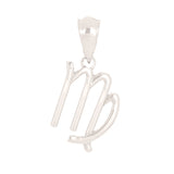 14k White Gold Virgo Zodiac Sign Charm Pendant - Virgo,White