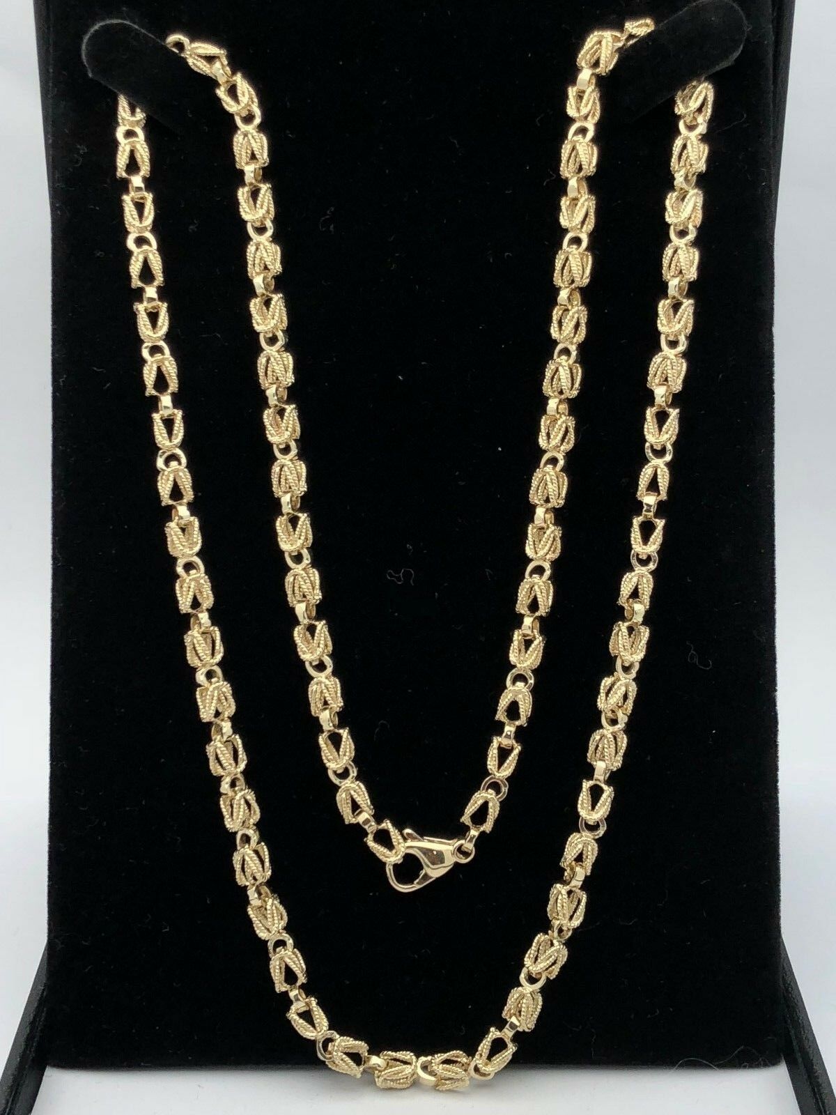 14k Yellow Gold Turkish Link Chain Necklace 25" 5mm 47 grams - Yellow,25"